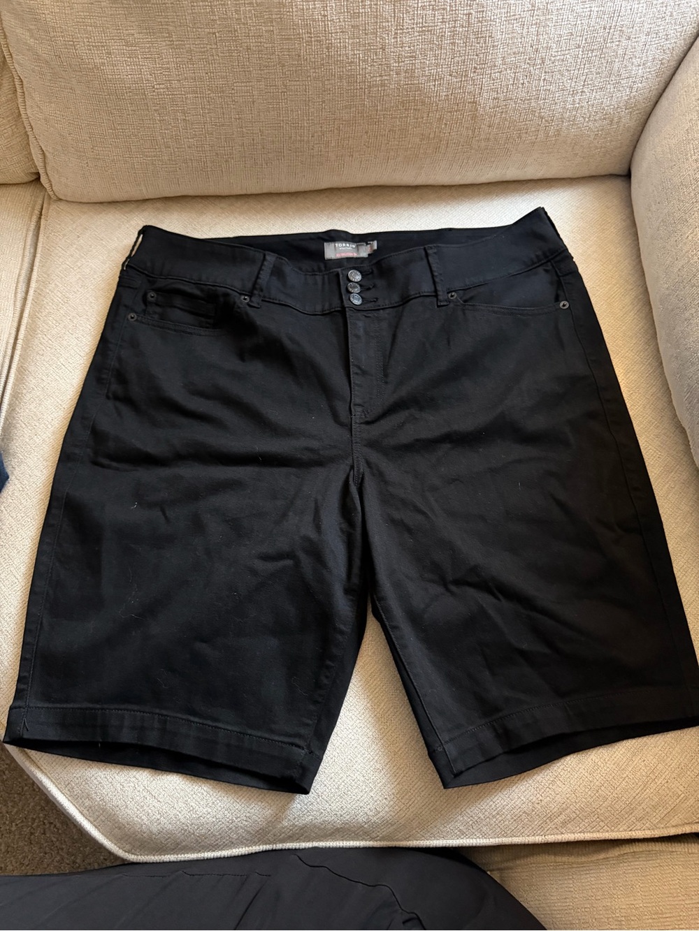 torrid Black Stretch Bermuda Shorts